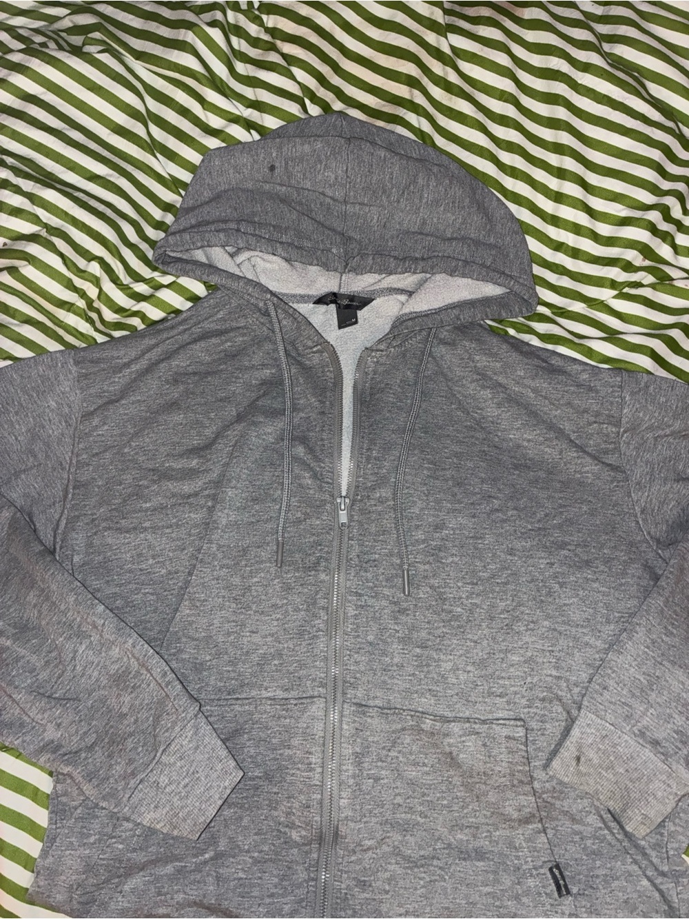 Eddie Bauer Gray Full-Zip Hooded Windbreaker